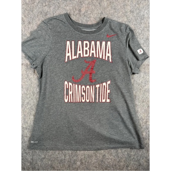 Nike Tops - Nike Alabama Crimson Tide T-Shirt Women's Large Gray Heather NCAA Football Tee